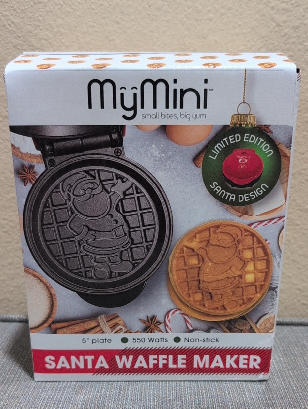 MyMini Santa Waffle Maker - Red/Black Accents